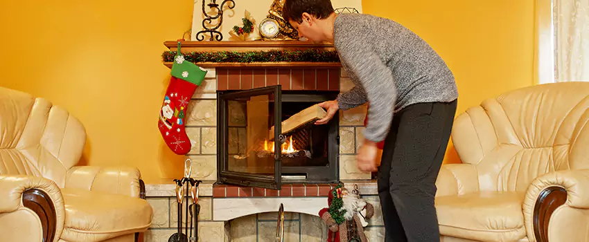 Rusted Metal Fireplace Restoration in Rome, New York